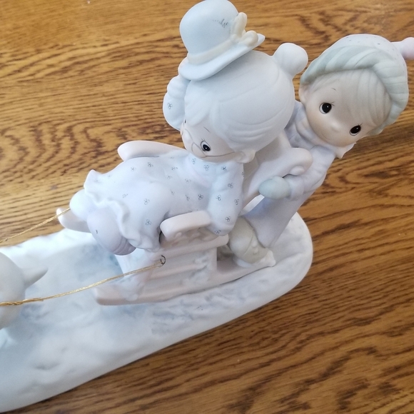 Precious Moments 1987 Oh What Fun It Is To Ride ceramic figurines - Picture 3 of 9